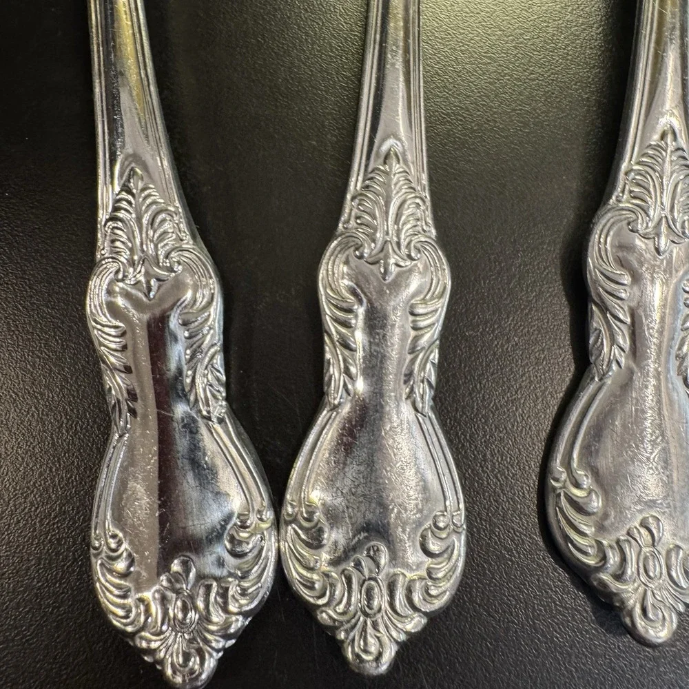 3 Hampton Silversmiths KINGSLEY Glossy Stainless Flatware HOSTESS SERVING PIECES